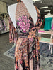 Midnight Bloom Halter Dress