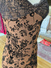 Brown W/ Black Velvet Floral Maxi