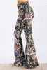 Camo High Waisted Bell Bottom Flare Jeans - PREORDER