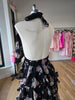 Black Floral Halter Maxi Dress