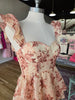 Rose Floral Tiered Midi Dress