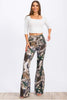 Camo High Waisted Bell Bottom Flare Jeans - PREORDER