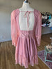 Blush Lace & Mesh Mini Dress