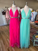 Fuchsia Tulle Maxi W/Slit