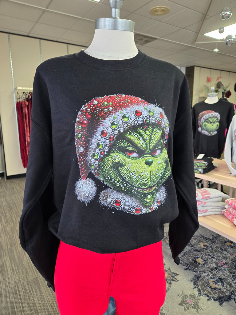 Gem Grinch Black Sweatshirt