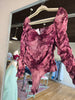 Wine Floral Mesh Bodysuit