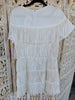 White Stud Fringe Dress