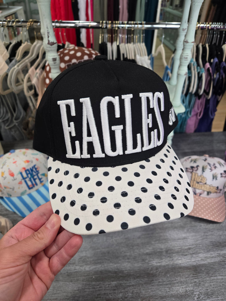 Eagles Black & White Polka Dots Cap