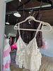 Cream Tiered Lace Babydoll Cami Top