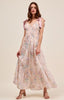 Floral Embroidered Eyelet Maxi Dress
