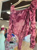 Wine Floral Mesh Bodysuit