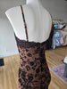 Brown W/ Black Velvet Floral Maxi