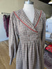 Babydoll Vintage Collar Plaid Midi Dress
