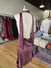 Rosy Brown Satin Lace Scarf Dress
