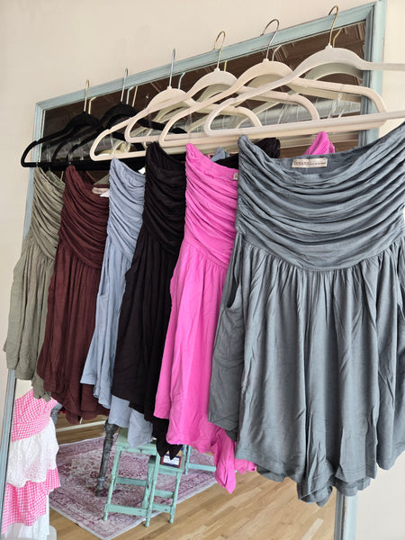 Lt Olive Strapless Tube Top Romper
