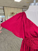 Burgundy Satin Lace Detail Maxi