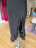 Black Rhinestone Ruffle Dress