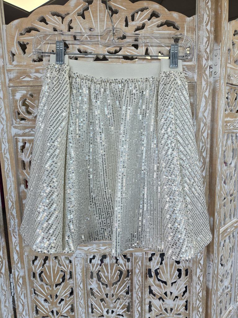 Ivory Sequin Skirt
