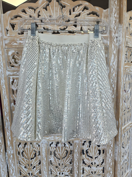 Ivory Sequin Skirt