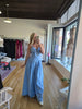 Blue Bow Detail Wide Leg Jumpsuit