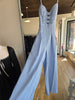 Blue Bow Detail Wide Leg Jumpsuit