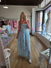 Mint Wide Leg Smock Floral Jumpsuit