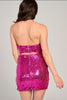 Fuchsia Sequins Mini Dress