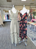 Black Red Floral Maxi Dress
