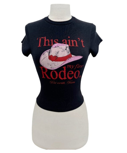 This Ain't My First Rodeo" Graphic Crop Tee