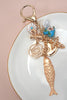 Porcelain Heart Fish Cross Flower Bag Charm