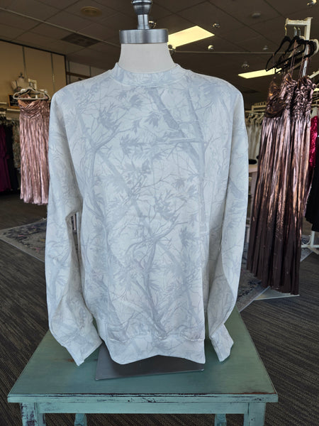 White Camo Fleece Sweatshirt