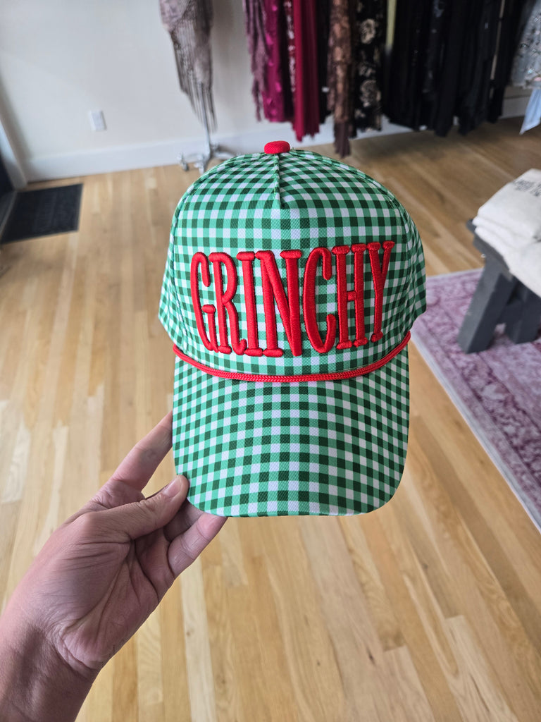 Grinchy Gingham Hat