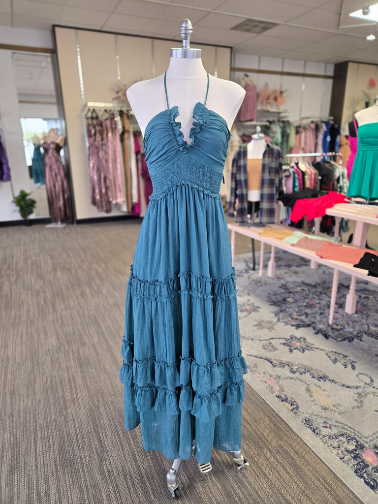 Teal Green V Neck Woven Maxi Dress Best Dressed Boutique Teal Green V Neck Woven Maxi Dress Best Dressed Boutique