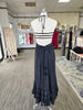 Black Smocked Halter Maxi Dress