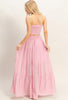 Pink Smocked Tube Top & Tiered Skirt Set
