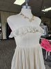 Cream Tiered Strapless Ruffle Dress
