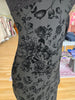 Black W/ Black Velvet Floral Maxi