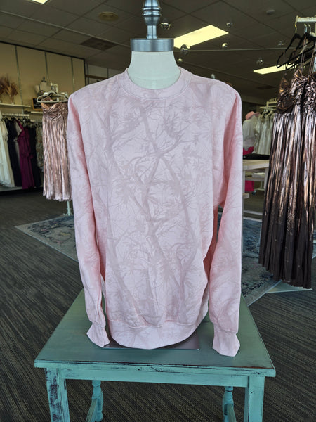 Pink Camo Fleece Sweatshirt