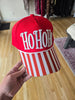 HO HO HO Striped Hat