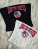 Patriotic Usa Graphic Black Tube Top