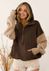 Mocha Multi Color Block Hoodie