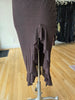 Brown Rhinestone Ruffle Dress