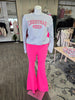Pink Christmas Season Gray Sweatshirt