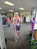Brown Floral Tube Slit Dress