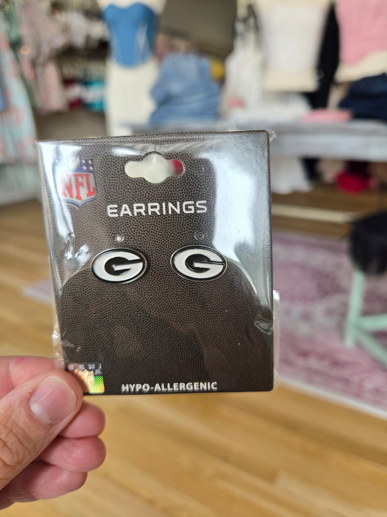 NFL Green Bay Packers Logo Post Earrings