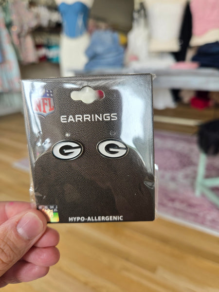 NFL Green Bay Packers Logo Post Earrings