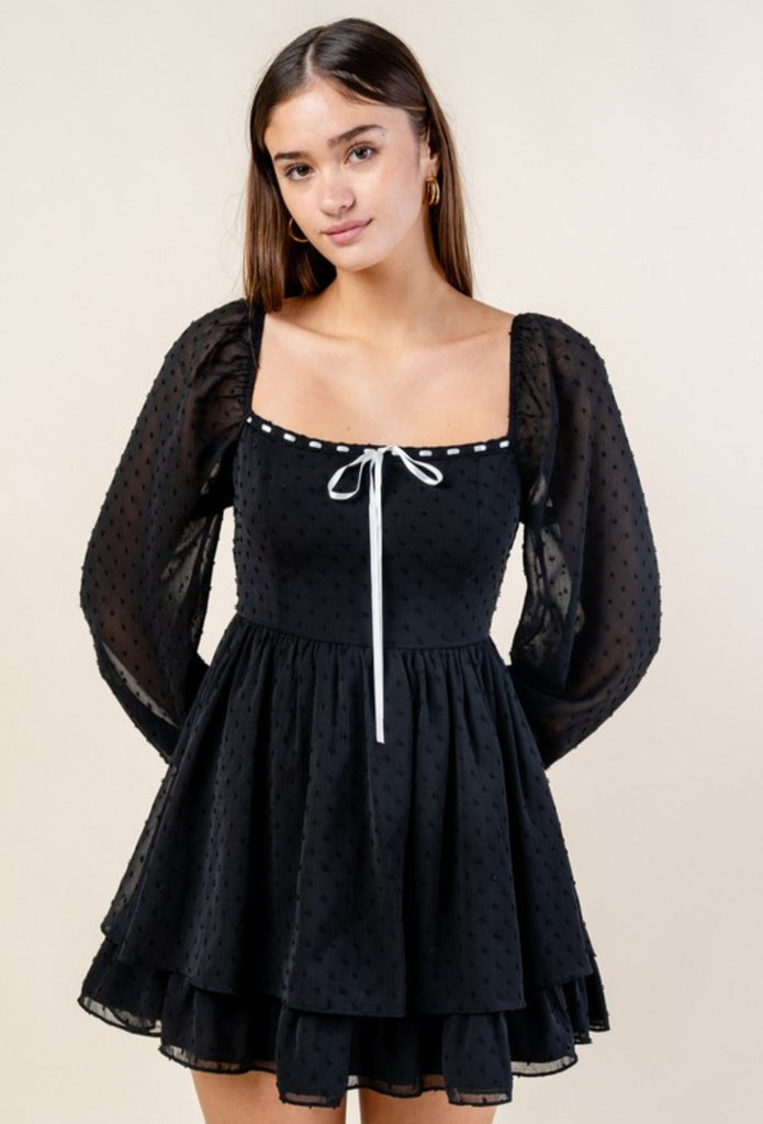 Black Swiss Dot Tiered Mini Dress Best Dressed Boutique Black Swiss Dot Tiered Mini Dress Best Dressed Boutique