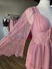 Blush Lace & Mesh Mini Dress