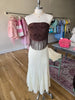 Brown Lace Fringed Top