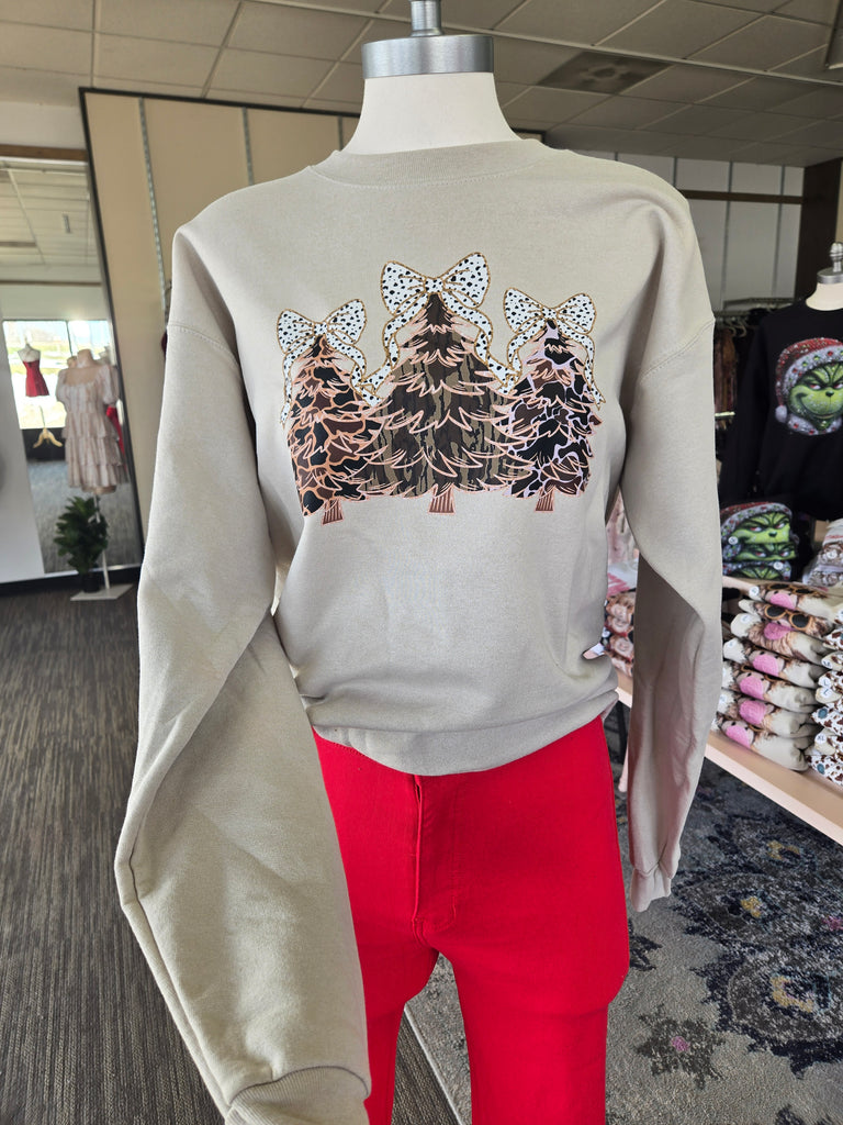 Camo Christmas Tree Sand Sweatshirt